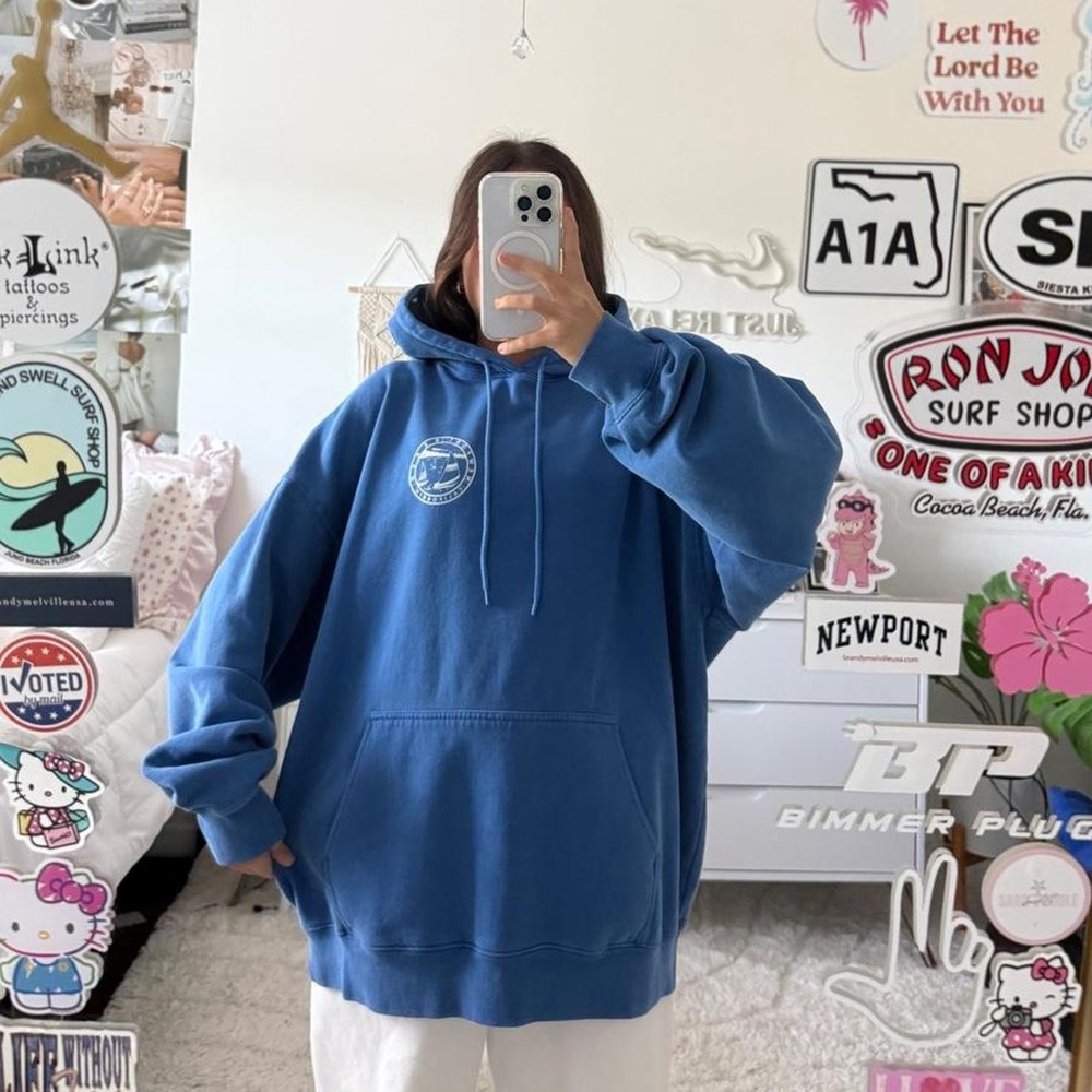 Brandy Melville electric blue hoodie
